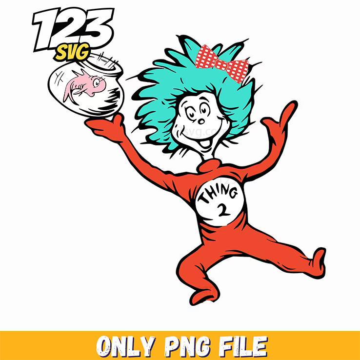 thing 2 full body character dr seuss png, dr seuss characters, stinky pete toy story character - 123SVG Store