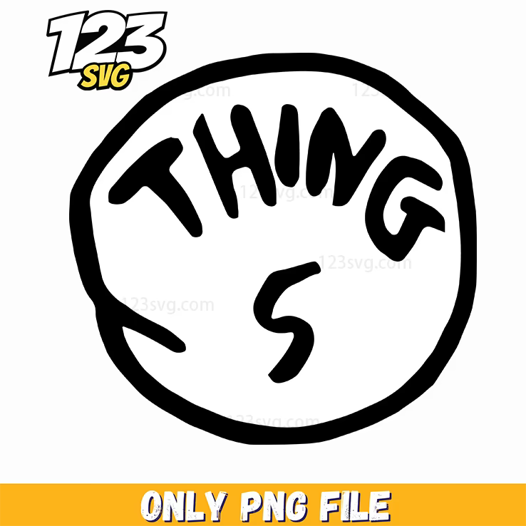thing 5 badge circle dr seuss png, dr seuss character badge, dr seuss png badge - 123SVG Store