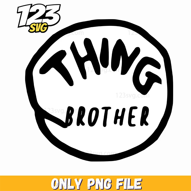 thing brother circle design dr seuss png, kpop cartoon png, christmas design png - 123SVG Store
