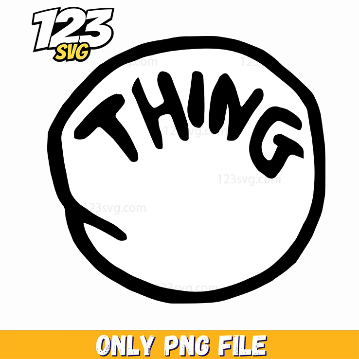 thing circle outline dr seuss png, dr seuss characters png, lilo and stitch png - 123SVG Store
