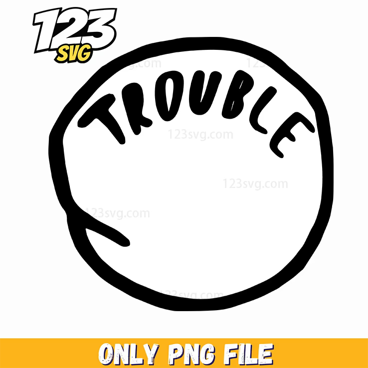 trouble circle outline dr seuss png, dr seuss characters valentine's day png, dr seuss characters png - 123SVG Store
