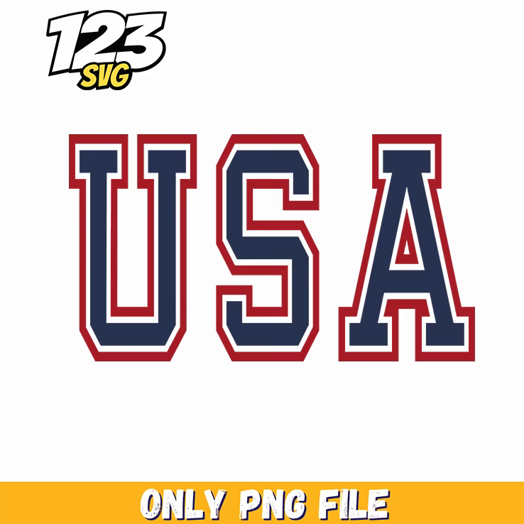 usa distressed varsity block outline png, party in the usa Png, usa Png - 123SVG Store