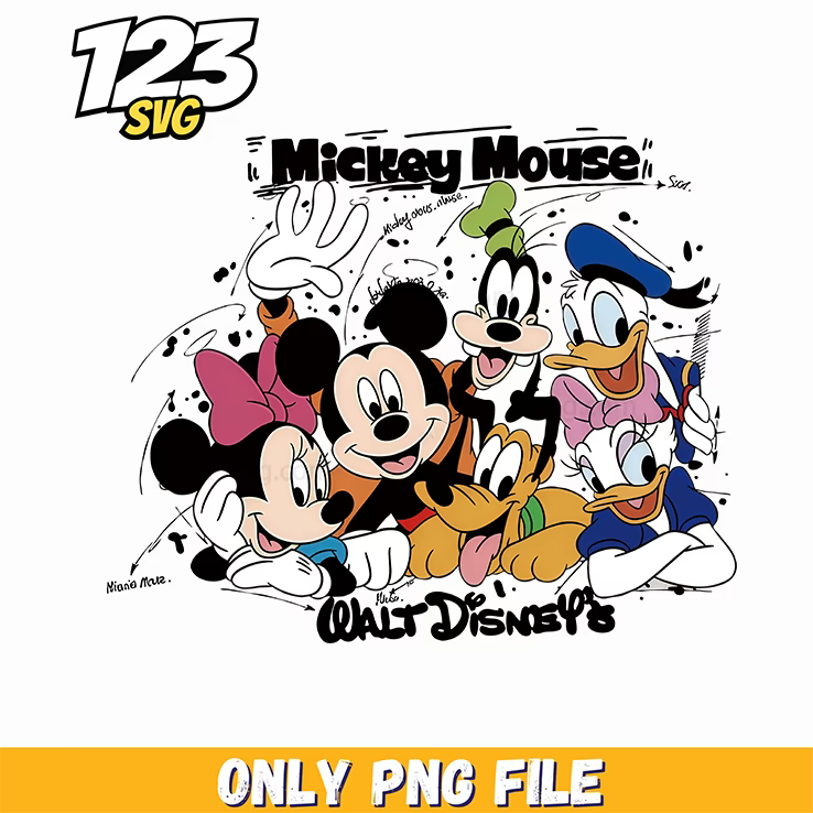 vintage mickey mouse png, mickey mouse vintage style png artwork 1971, vintage mickey mouse png artwork - 123SVG Store