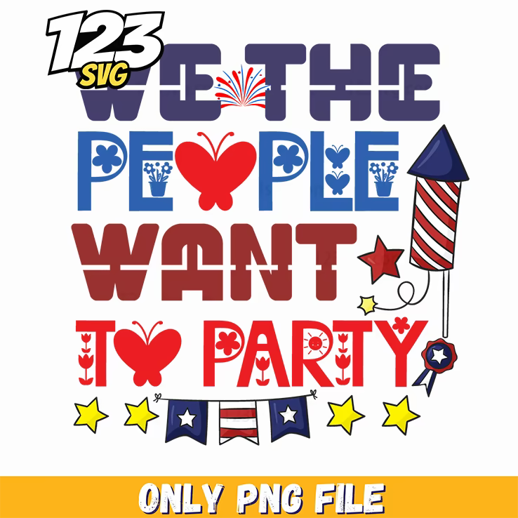 we the people want to party rocket fireworks stars png, party fireworks rockets, fireworks party supplies - 123SVG Store