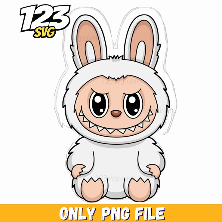 white bunny labubu, labubu plush toys, labubu white bunny plush toys - 123SVG Store