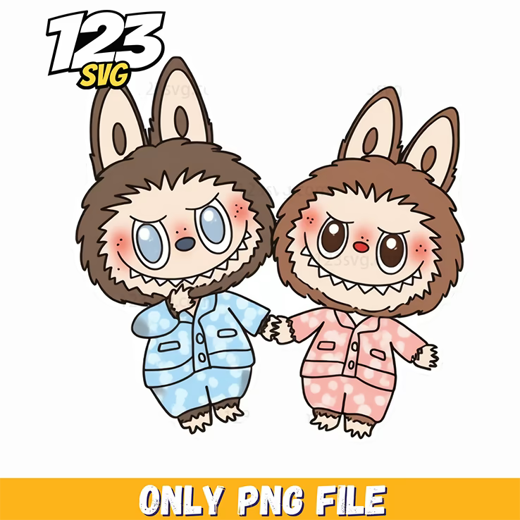 winter bunny couple png, cute winter bunny couple png, winter bunny couple clipart - 123SVG Store