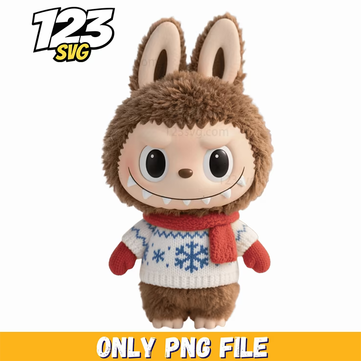 winter sweater labubu png, labubu sweater png, labubu cartoon png - 123SVG Store