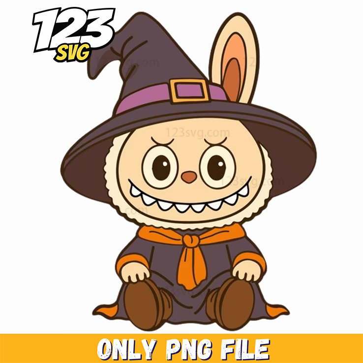 witch halloween labubu png, labubu png halloween, labubu halloween png - 123SVG Store