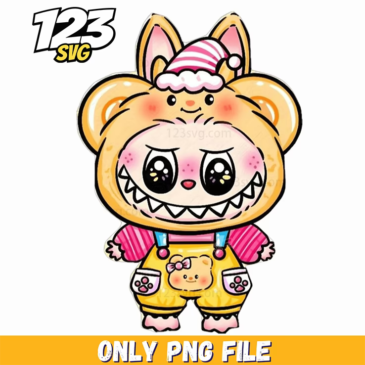 yellow bear labubu, labubu yellow bear, labubu bear yellow - 123SVG Store