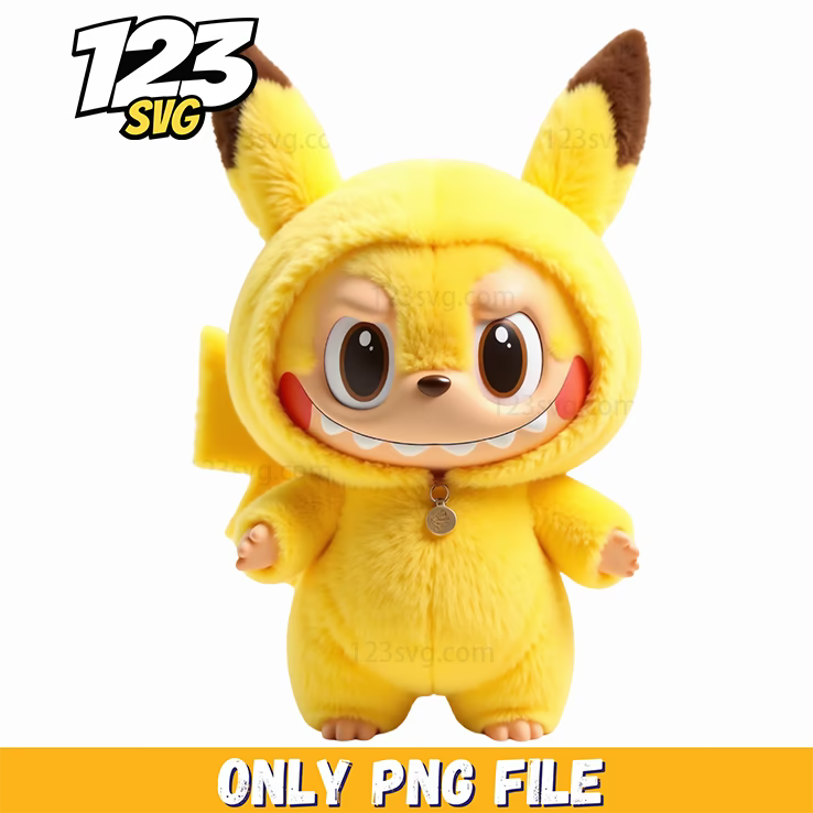yellow bunny costume labubu png, labubu bunny costume, labubu yellow costume - 123SVG Store