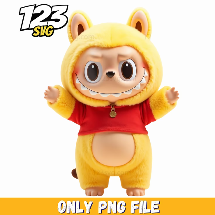 yellow hoodie labubu png, labubu hoodie png, labubu hoodie png designs - 123SVG Store
