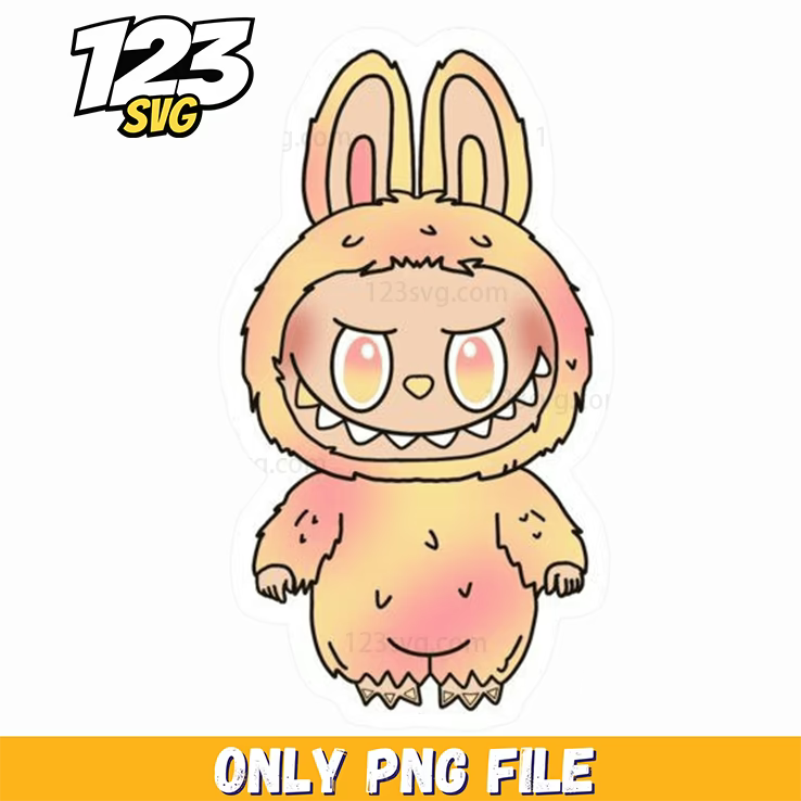 yellow labubu png, labubu png, labubu png clip - 123SVG Store