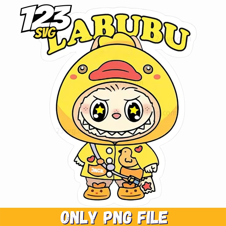 yellow raincoat labubu png, labubu raincoat png transparent, labubu raincoat transparent png - 123SVG Store