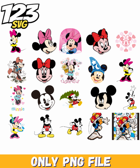Disney Cartoon Characters Png Bundle, Mickey Friends Png