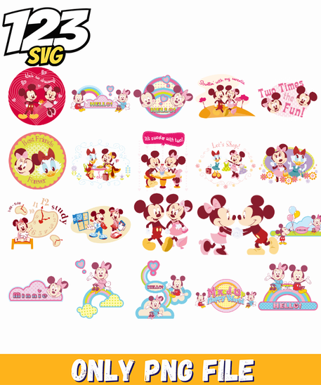 +879 PNG Bundle Disney Cartoon Characters Png Bundle, Mickey Friends Png