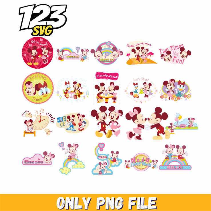+879 PNG Bundle Disney Cartoon Characters Png Bundle, Mickey Friends Png