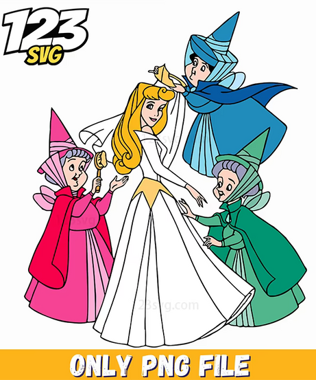 Aurora Fairy Godmothers PNG, huntrix png, korean cartoons png - 123SVG Store