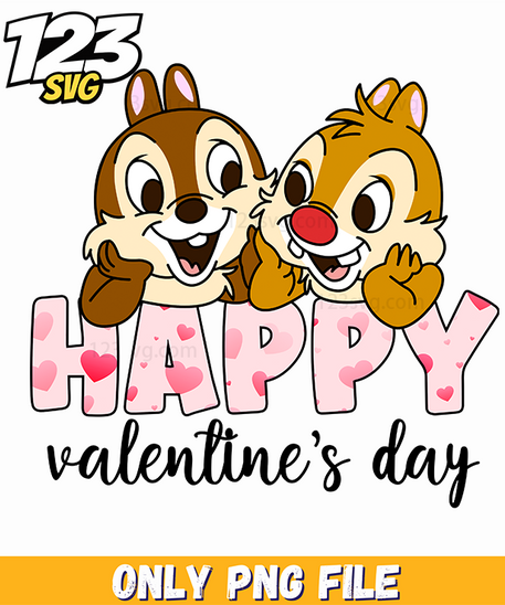 Chip And Dale Valentine, chip dale valentine's day, chip dale valentines day gift - 123SVG Store
