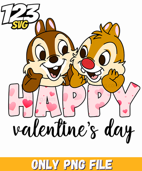 Chip And Dale Valentine, chip dale valentine's day, chip dale valentines day gift - 123SVG Store
