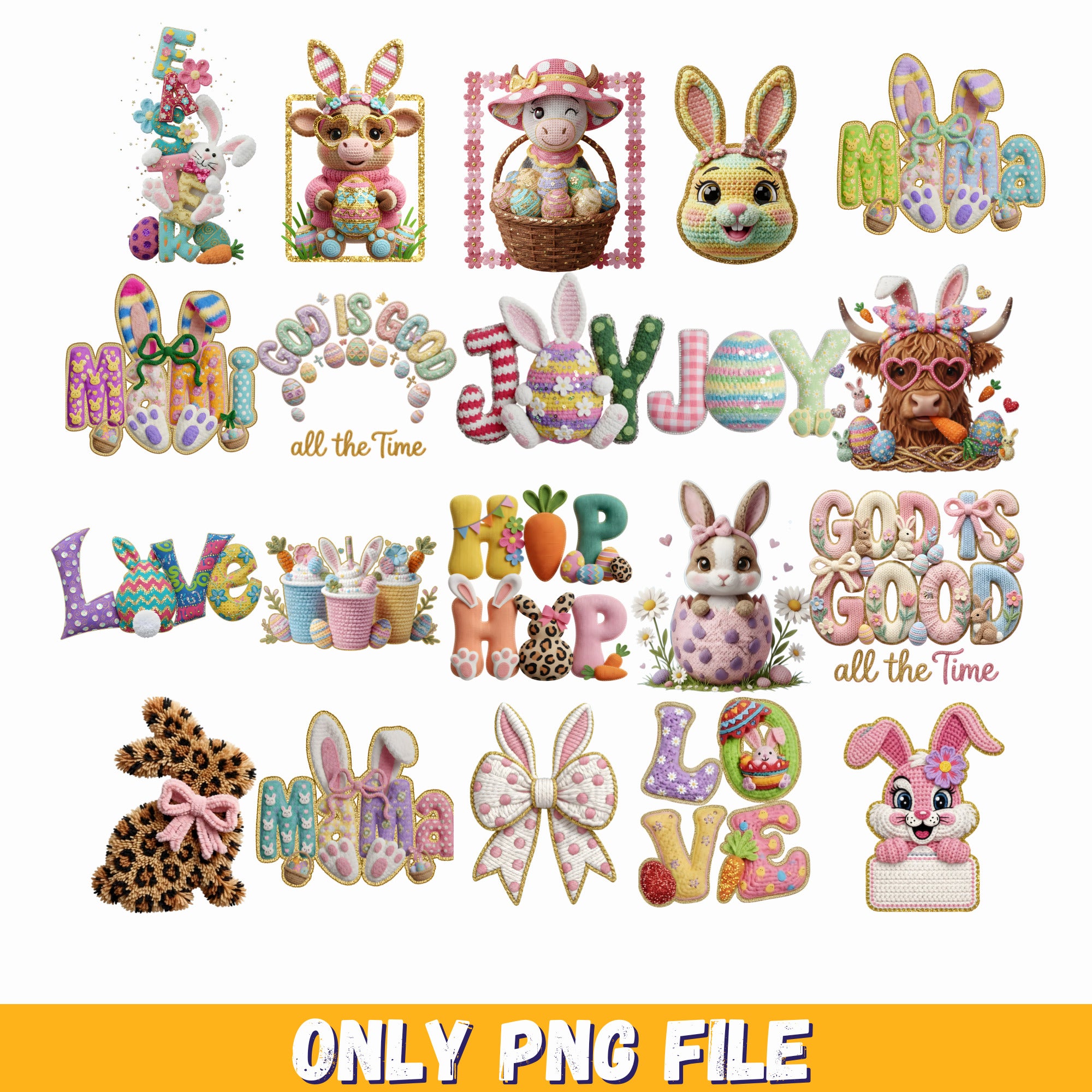 60 PNG Bundle Coquette bow png, Coquette bunny PNG, Easter sublimation design