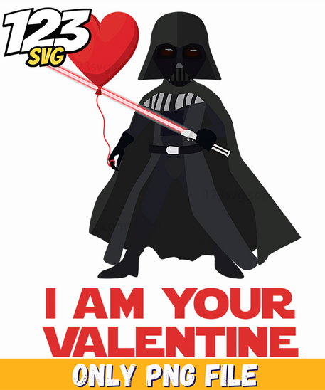 Darth Vader Valentine PNG, Valentine's Day Darth Vader, Darth Vader Valentine's Day - 123SVG Store