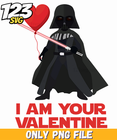 Darth Vader Valentine PNG, Valentine's Day Darth Vader, Darth Vader Valentine's Day - 123SVG Store