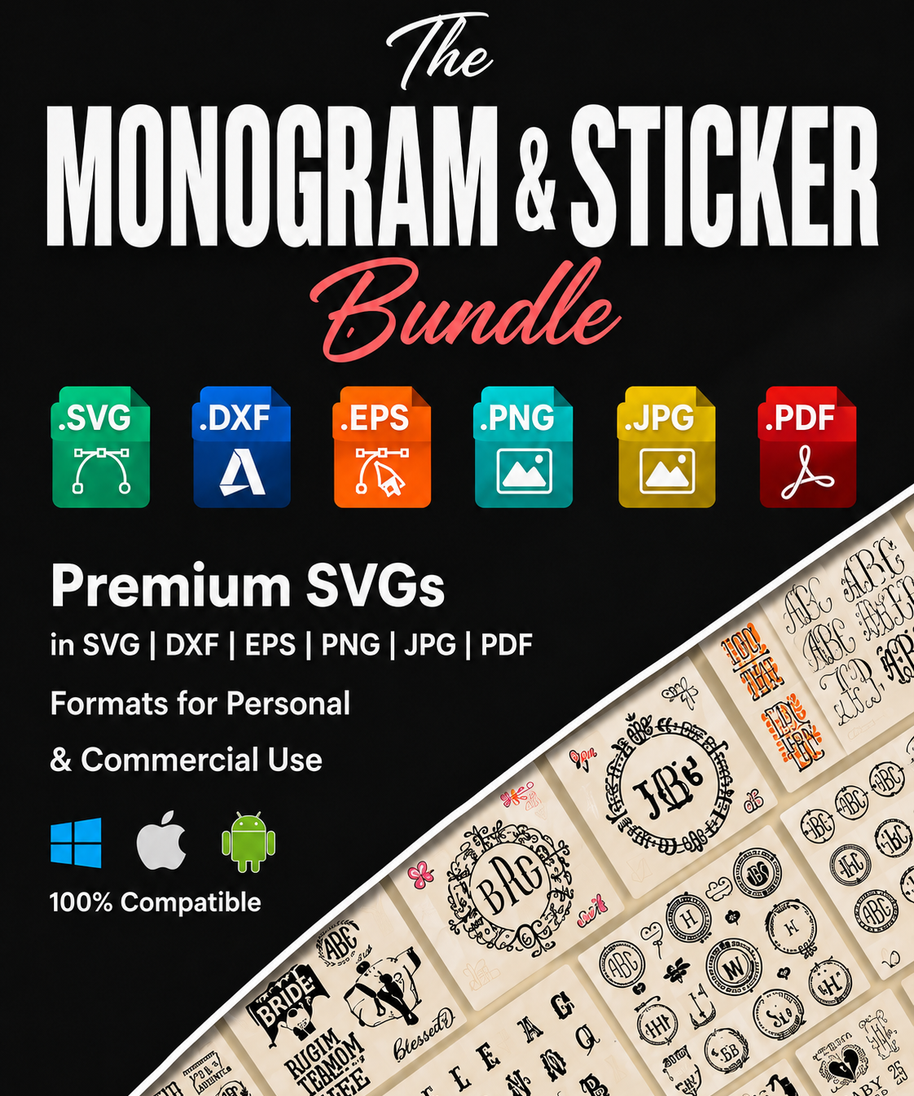 400K SVG Bundle for Cricut | 500+ SVG Bundles | Monthly Updates | Commercial Use | PNG DXF EPS AI