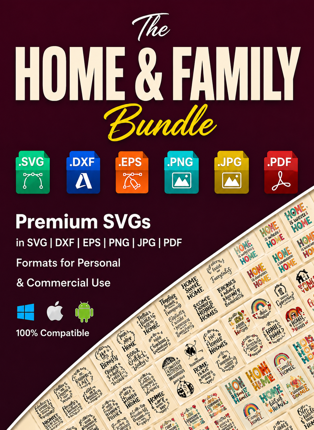 400K SVG Bundle for Cricut | 500+ SVG Bundles | Monthly Updates | Commercial Use | PNG DXF EPS AI