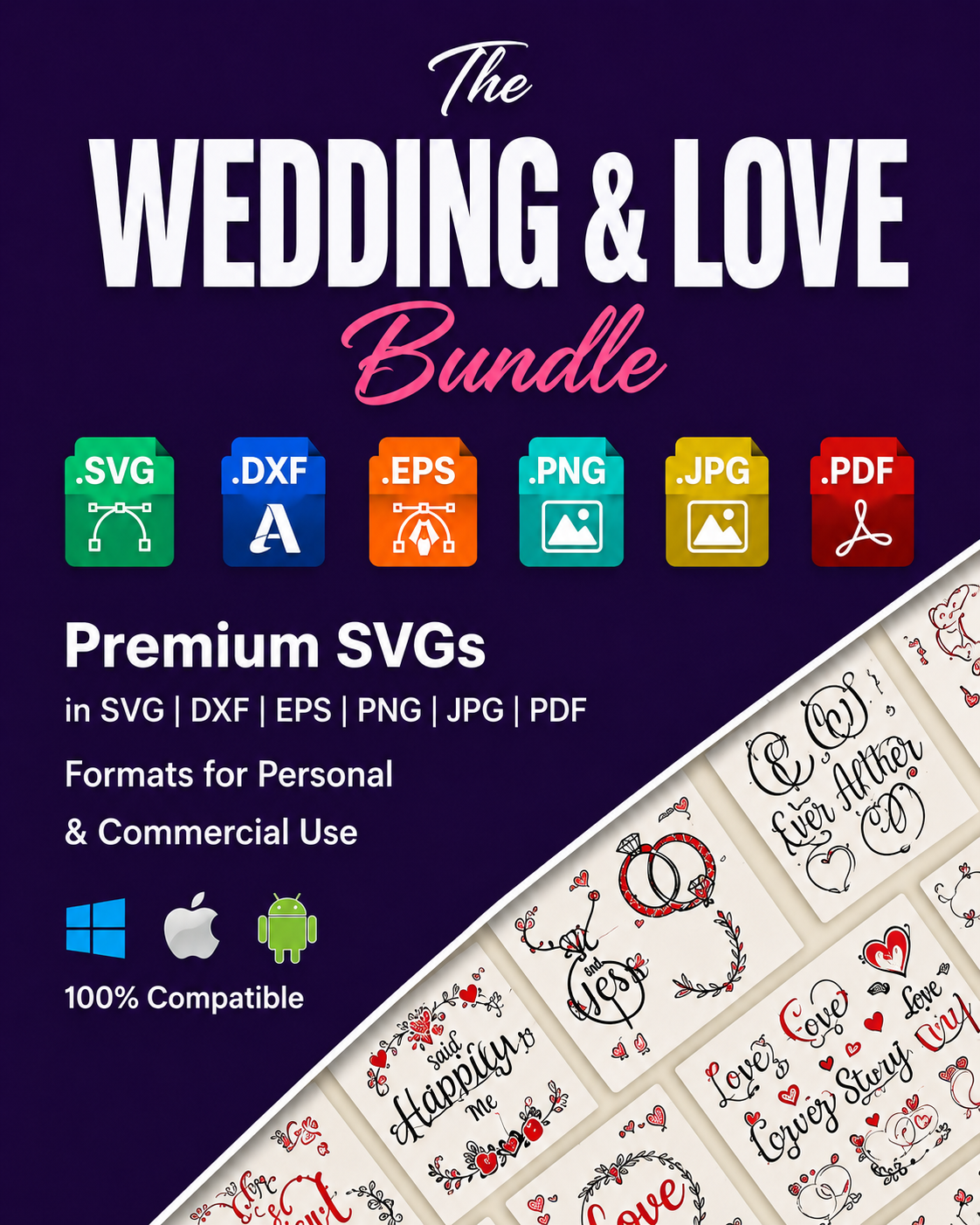 400K SVG Bundle for Cricut | 500+ SVG Bundles | Monthly Updates | Commercial Use | PNG DXF EPS AI