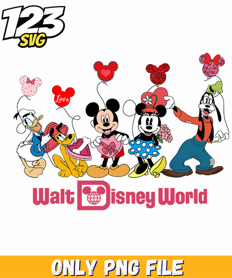 Disney Valentine Friends PNG, disney valentine friends, valentine disney friends - 123SVG Store