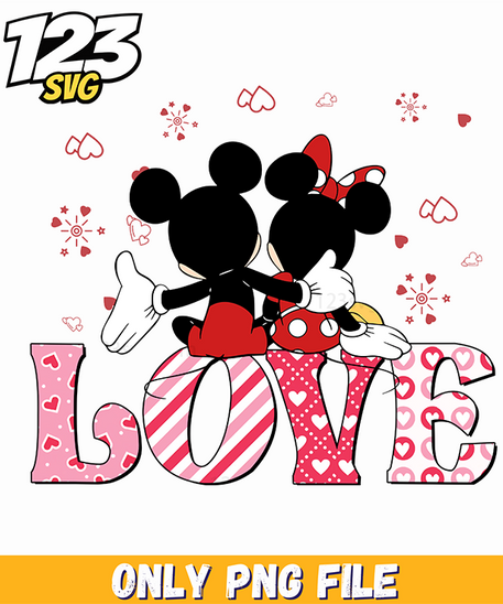 Disney Valentine Love PNG, valentine love disney, disney valentine png clipart - 123SVG Store