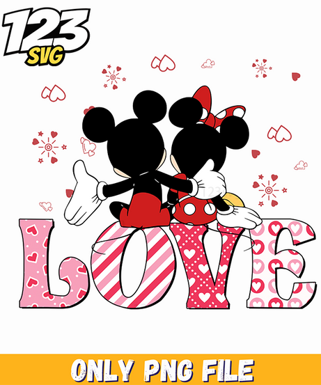 Disney Valentine Love PNG, valentine love disney, disney valentine png clipart - 123SVG Store