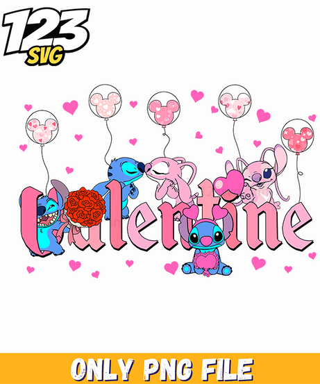 Disney Valentine Typography PNG, valentine typography, valentine typography png - 123SVG Store