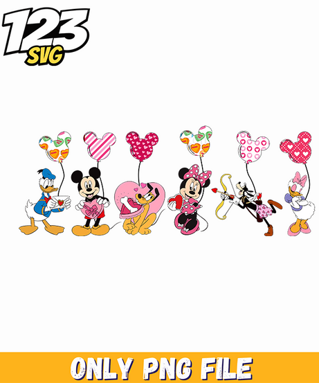 Disney Valentine, Valentine's Day Disney Princess, Disney Valentine's Day Treats - 123SVG Store