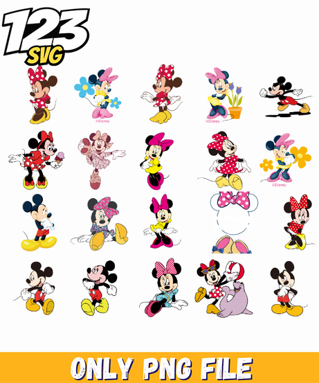 Disney Cartoon Characters Png Bundle, Mickey Friends Png