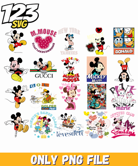 Disney Cartoon Characters Png Bundle, Mickey Friends Png