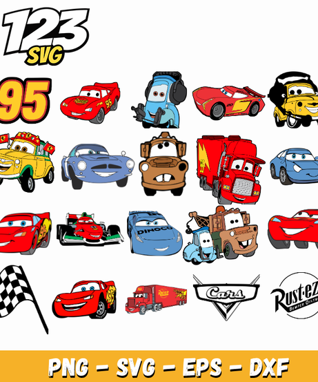 Disney Cars Characters Design Bundle SVG for Cricut Crafts