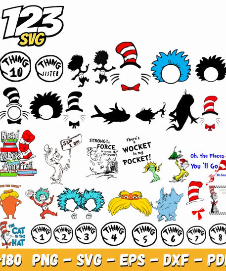 Dr Seuss SVG Bundle for Cricut & DIY Crafts