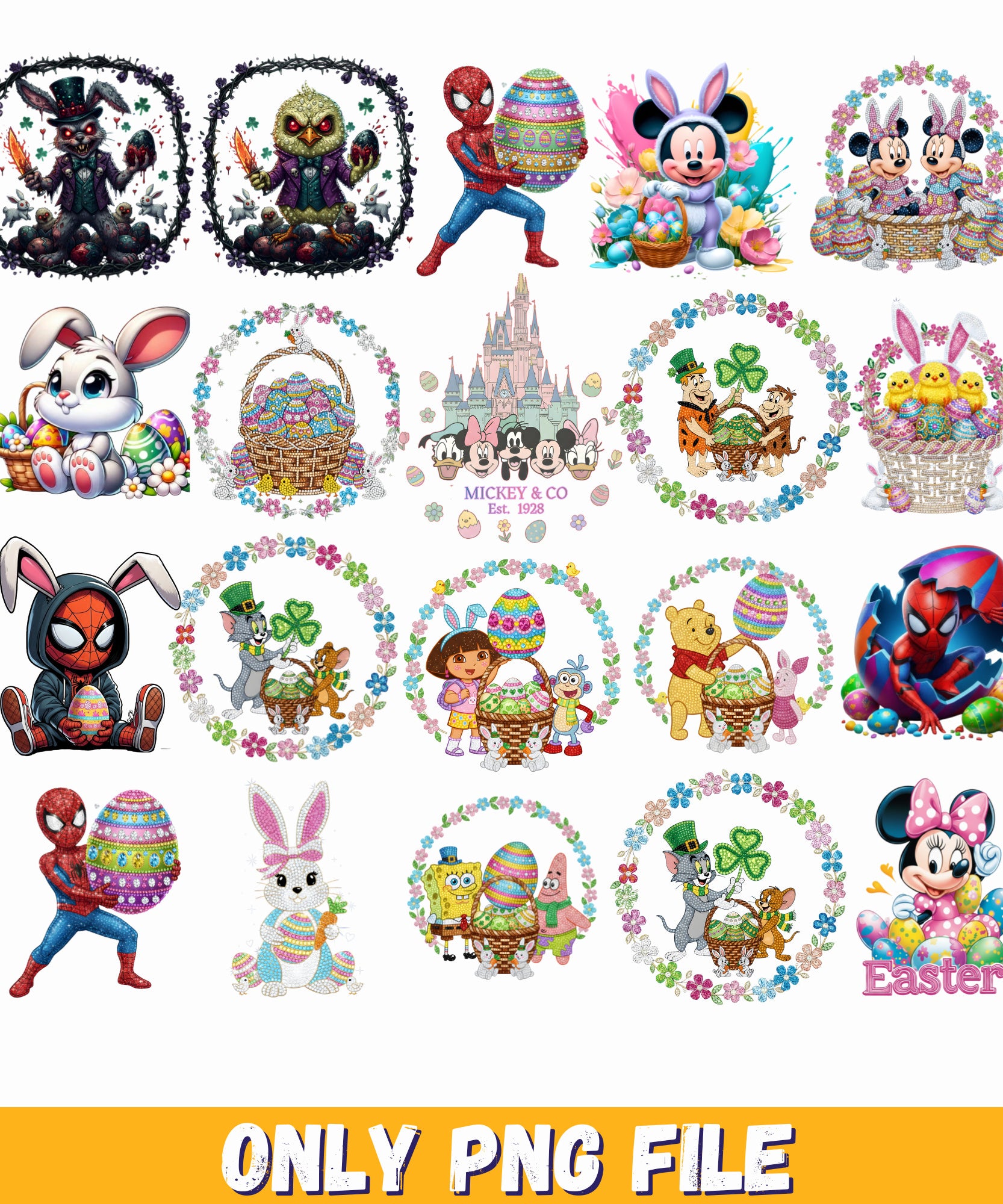 +20 PNG Bundle Easter bunny ears png, bunny ears png, cute easter bunny png