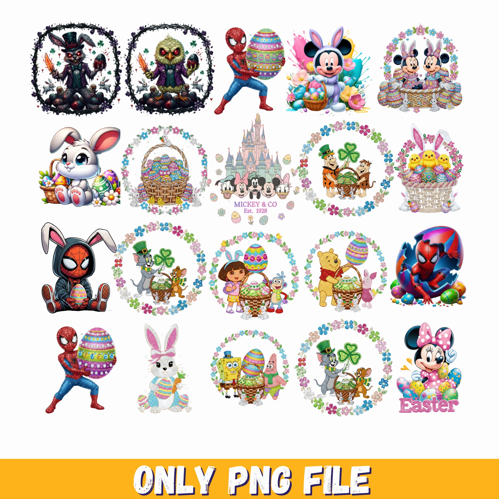+20 PNG Bundle Easter bunny ears png, bunny ears png, cute easter bunny png