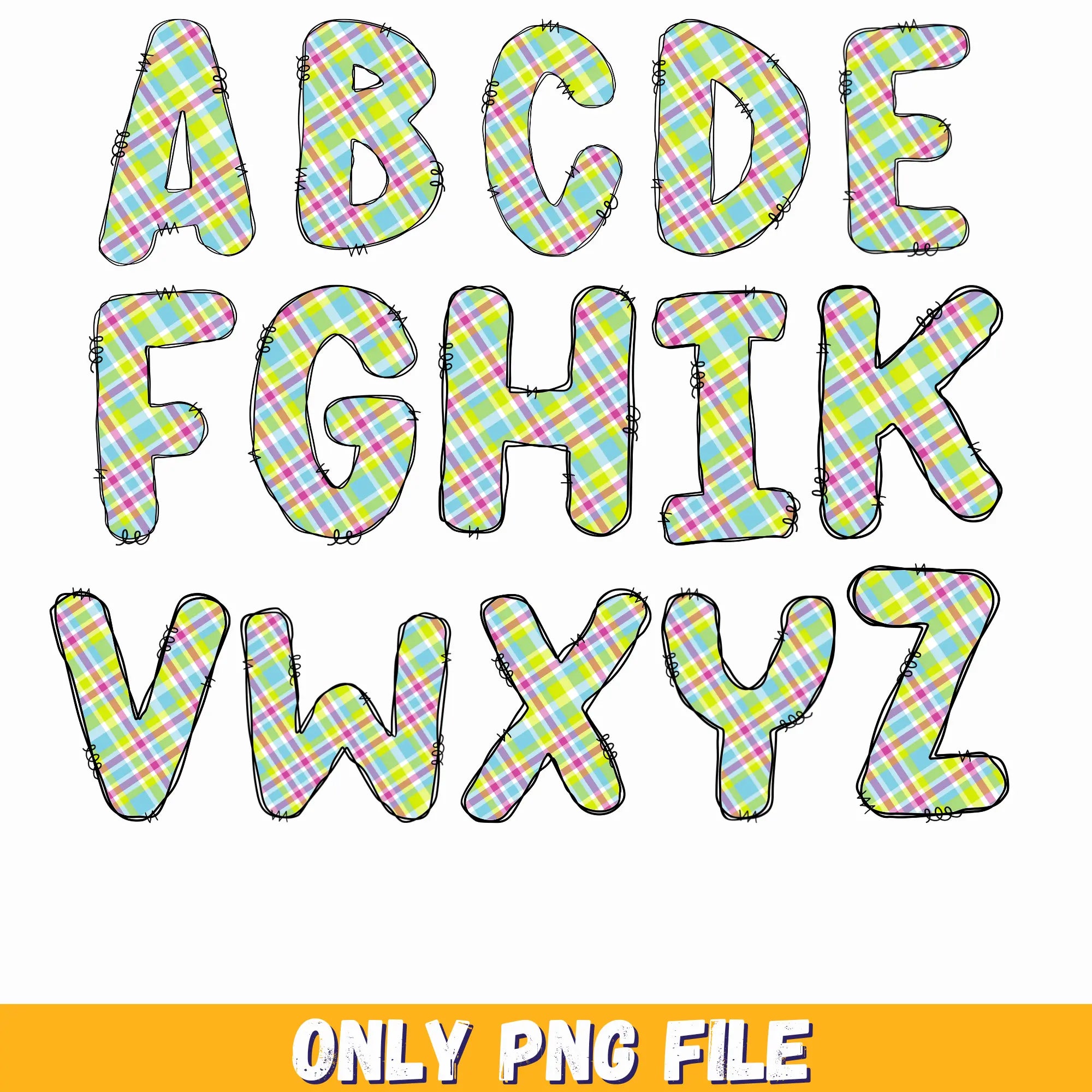 easter letters png, Easter Day Alphabet Letters PNG Bundle, Easter Clipart png