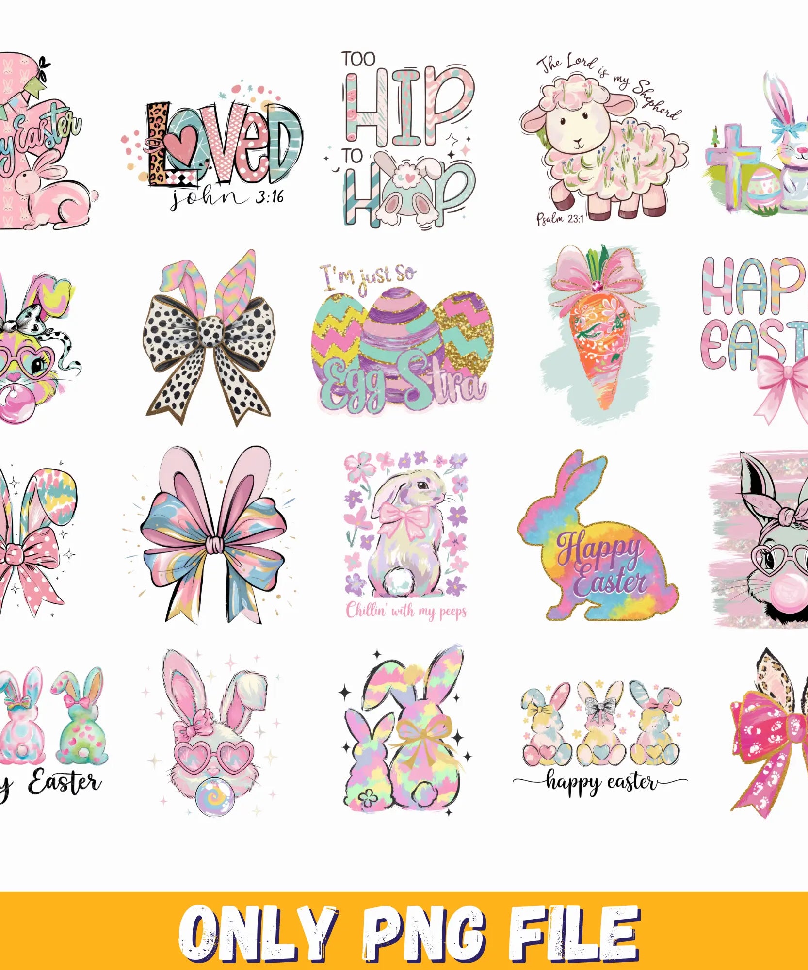 Easter spring png, Easter Bunny Png, Trendy Easter Png, Easter Chrisitian Png