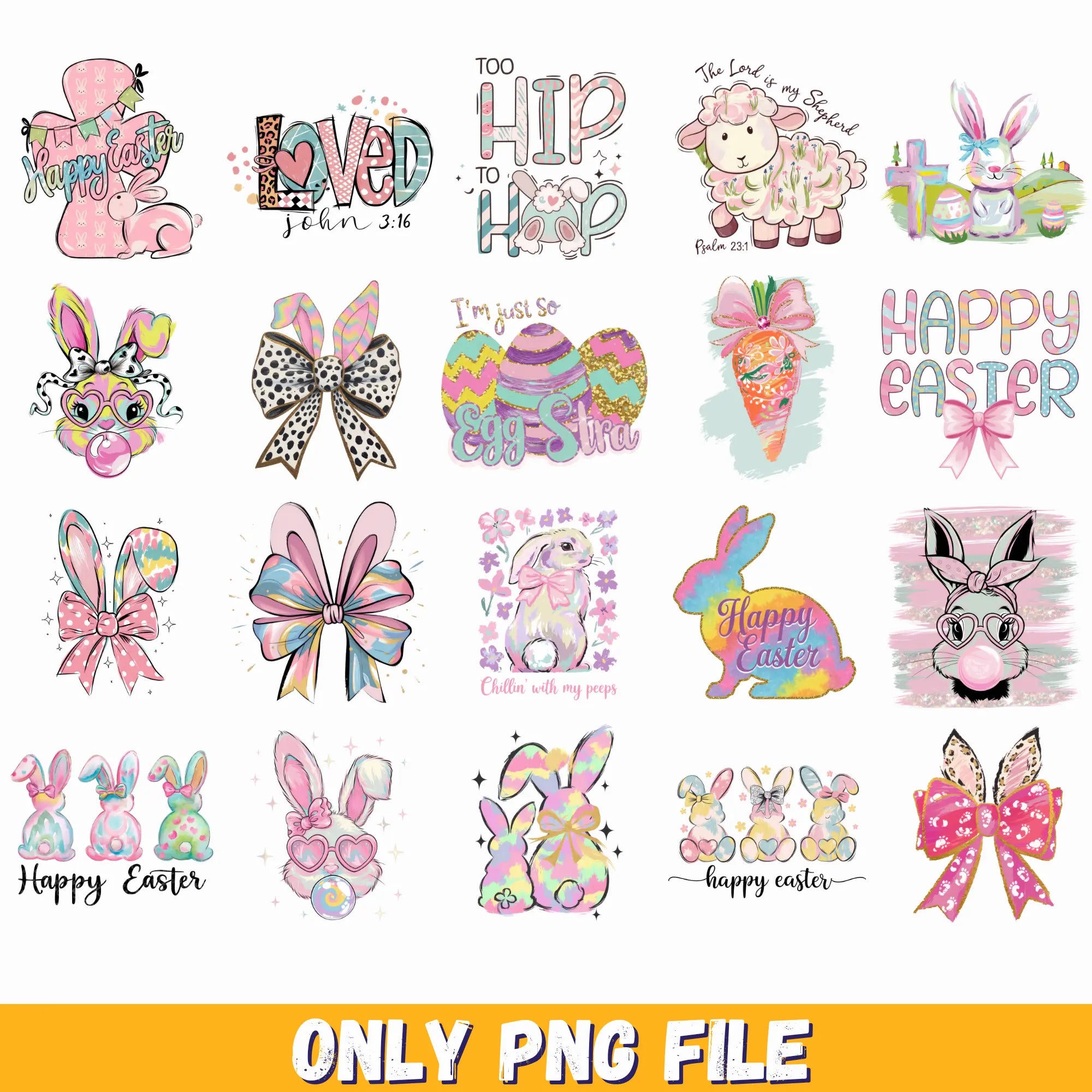 Easter spring png, Easter Bunny Png, Trendy Easter Png, Easter Chrisitian Png