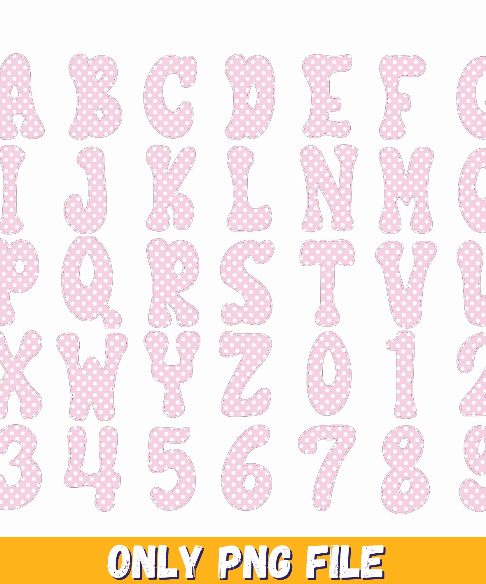 FREE Easter alphabet printable, Easter Clipart png, Bunny Doodle letters