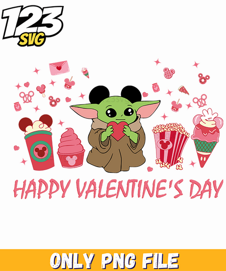 Happy Valentines Day Grogu Png, grogu png images, grogu png download - 123SVG Store