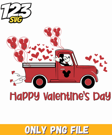 Happy Valentines Day Truck PNG, valentines day truck clipart, valentines day truck svg free - 123SVG Store