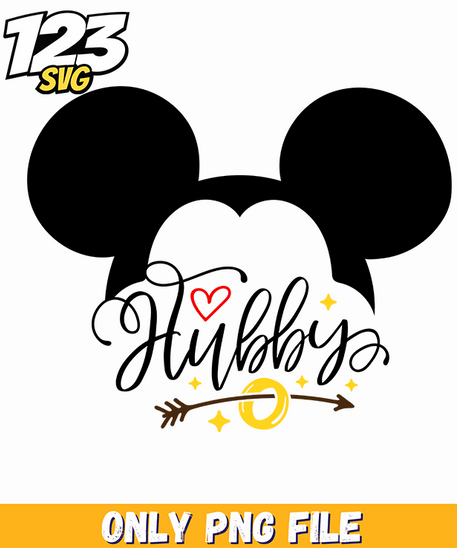 Hubby Mickey Valentine PNG, mickey valentine hubby, mickey valentine png free - 123SVG Store
