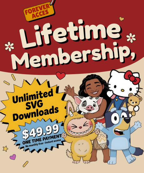 Lifetime SVG Membership – Unlimited Downloads Forever