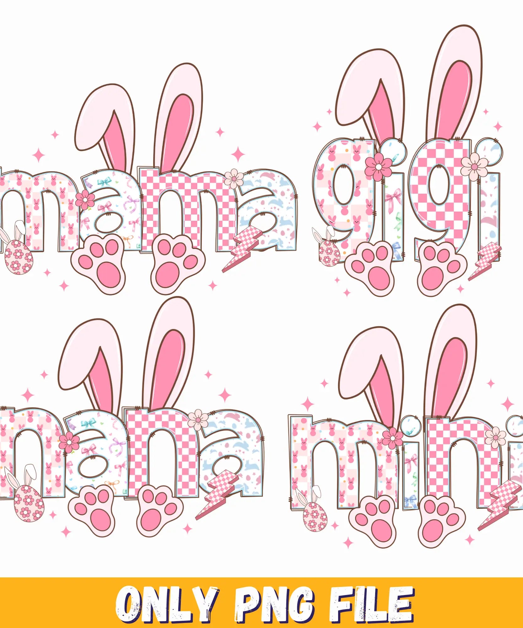 Mama easter png, Easter Family Bundle Png, Mama Easter Conquette Png