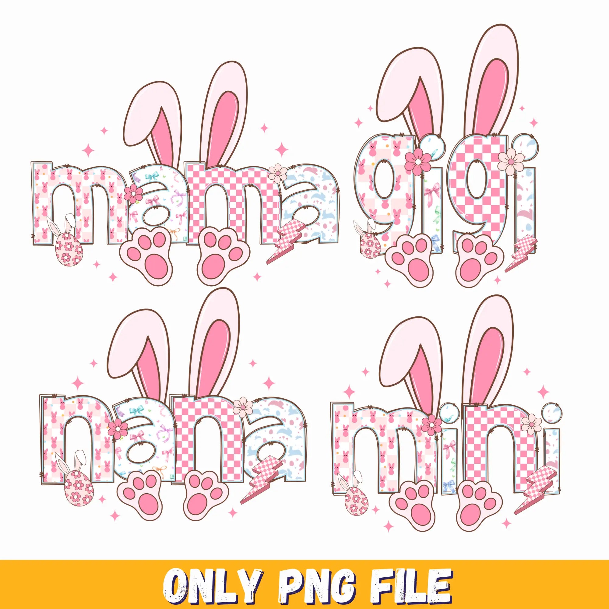 Mama easter png, Easter Family Bundle Png, Mama Easter Conquette Png